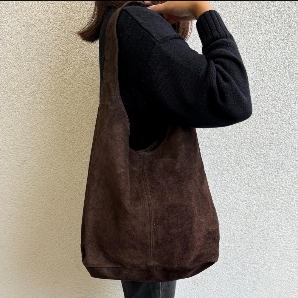 Genuine Italian Suede Hobo Bag - Picture 5 of 5